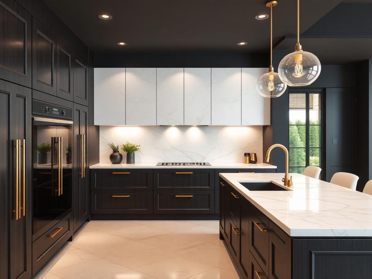 Waterfall Kitchen Countertops & Islands