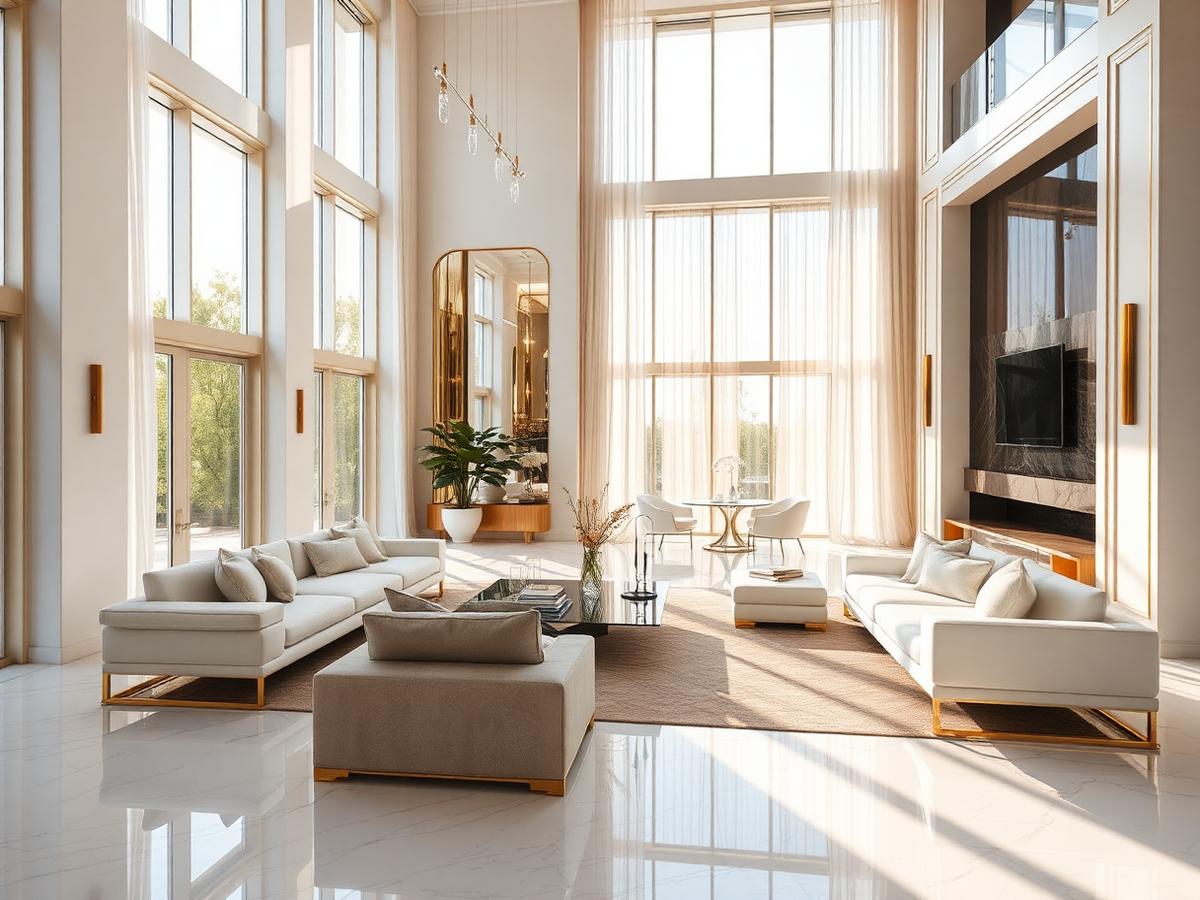 Palatial Living Room Flooring